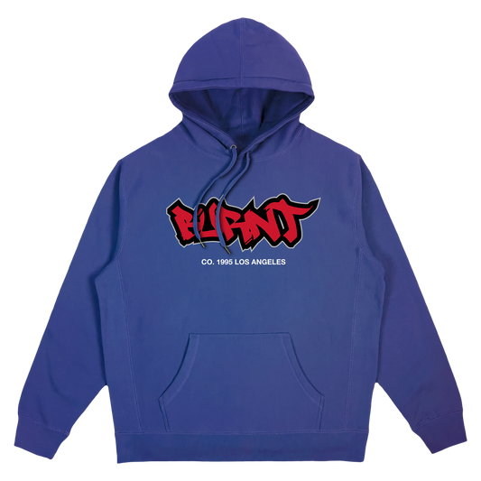 BURNT LOGO HOODIE [ROYAL BLUE]