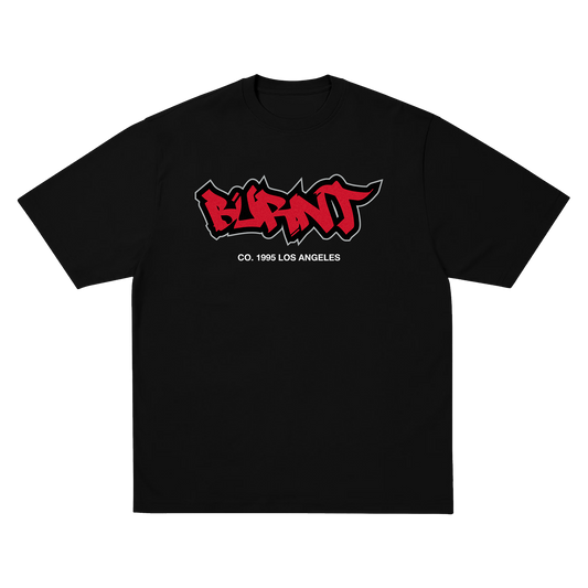 BURNT LOGO TEE [BLACK]